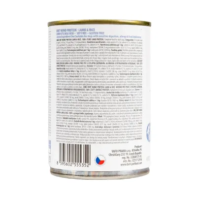 Корм для собак Brit Mono Protein Lamb & Rice с ягненком и рисом 400 г (100833/100053/9728)