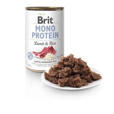 Корм для собак Brit Mono Protein Lamb & Rice с ягненком и рисом 400 г (100833/100053/9728)
