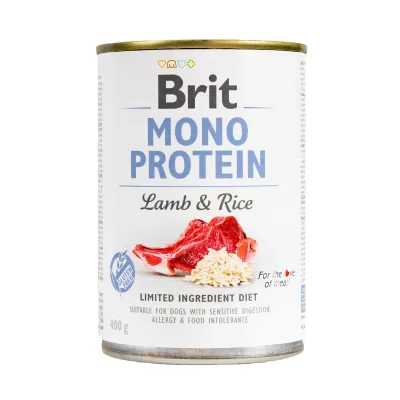 Корм для собак Brit Mono Protein Lamb & Rice с ягненком и рисом 400 г (100833/100053/9728)