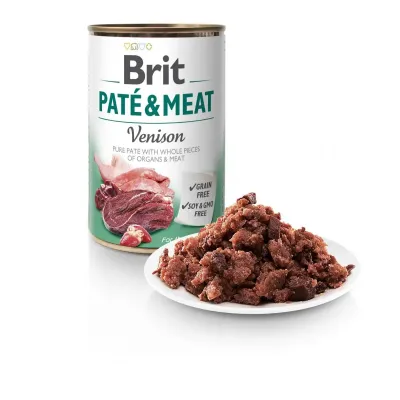 Вологий корм для собак Brit Pate & Meat Venison з куркою та оленіною 400 г (100866/100078/0328) Вологий корм для собак Brit Pate & Meat Venison з куркою та оленіною 400 г (100866/100078/0328)