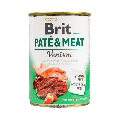 Влажный корм для собак Brit Pate & Meat Venison с курицей и олениной 400 г (100866/100078/0328)