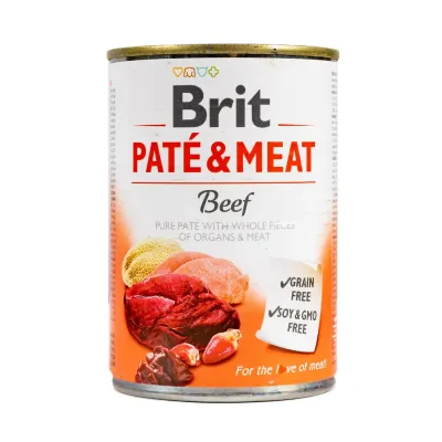 Вологий корм для собак Brit Pate & Meat Beef з яловичиною та індичкою 400 г (100858/100072/0274) Вологий корм для собак Brit Pate & Meat Beef з яловичиною та індичкою 400 г (100858/100072/0274)