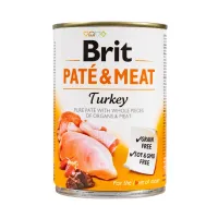 Влажный корм для собак Brit Pate & Meat Turkey с курицей и индейкой 400 г (100865/100074/0298)