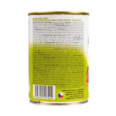 Вологий корм для собак Brit Pate & Meat Duck з куркою та качкою 400 г (100860/100075/0304) Вологий корм для собак Brit Pate & Meat Duck з куркою та качкою 400 г (100860/100075/0304)