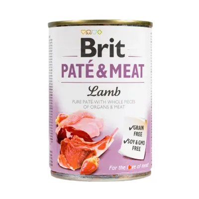 Влажный корм для собак Brit Pate & Meat Lamb с курицей и ягнеком 400 г (100861/100077/0441)
