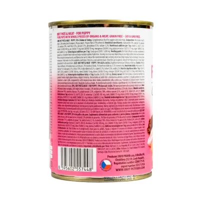 Вологий корм для цуценят Brit Pate & Meat Chicken з куркою та індичкою 400 г (100862/100079/7448)