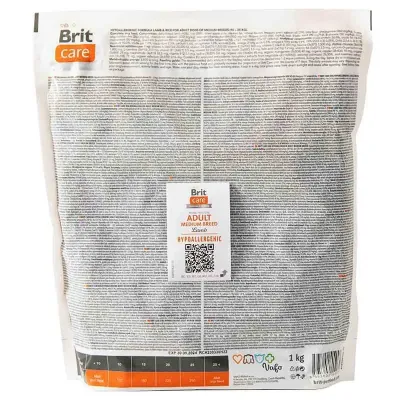 Cухой корм для собак Brit Care Dog Hypoallergenic Adult Medium Breed с ягненком 1 кг (172214)