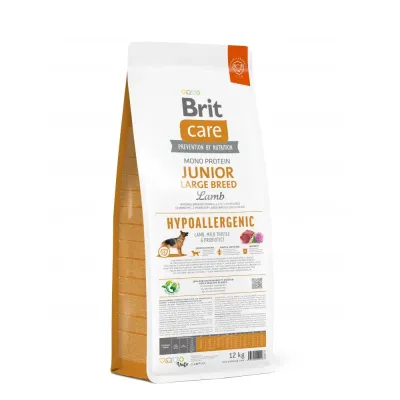 Сухий корм для молодих собак Brit Care Dog Hypoallergenic Junior Large Breed з ягнятком 12 кг (172219)