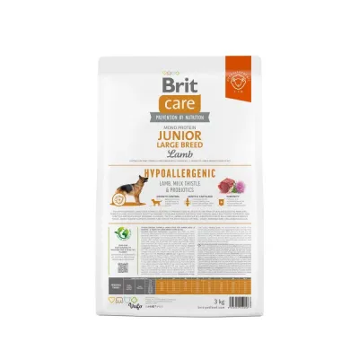 Сухой корм для молодых собак Brit Care Dog Hypoallergenic Junior Large Breed с ягненком 3 кг (172218) Сухой корм для молодых собак Brit Care Dog Hypoallergenic Junior Large Breed с ягненком 3 кг (172218)