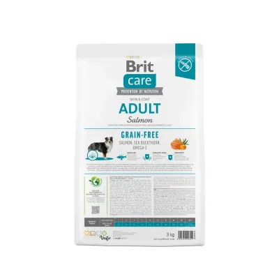 Сухий корм для собак Brit Care Dog Grain-free Adult з лососем 3 кг (172197)