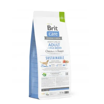 Cухий корм для собак Brit Care Dog Sustainable Adult Large Breed з куркою та комахами 12 кг (172183)