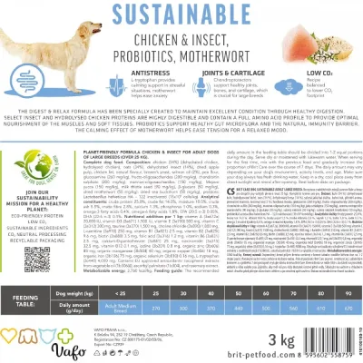 Cухий корм для собак Brit Care Dog Sustainable Adult Large Breed з куркою та комахами 12 кг (172183)