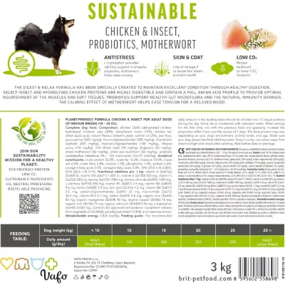 Cухой корм для собак Brit Care Dog Sustainable Adult Medium Breed с курицей и насекомыми 12 кг (172177)