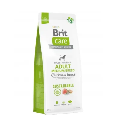 Cухий корм для собак Brit Care Dog Sustainable Adult Medium Breed з куркою та комахами 12 кг (172177) Cухий корм для собак Brit Care Dog Sustainable Adult Medium Breed з куркою та комахами 12 кг (172177)