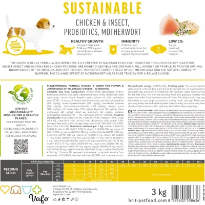 Сухий корм для цуценят Brit Care Dog Sustainable Puppy з куркою та комахами 3 кг (172170)