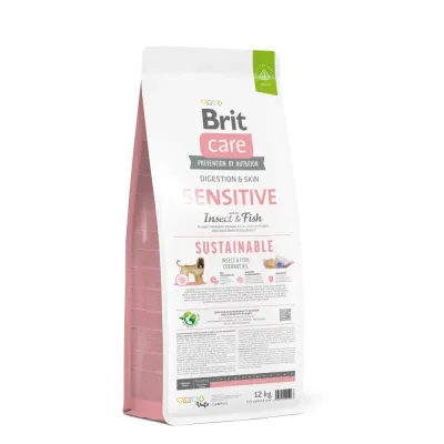 Сухий корм для собак Brit Care Dog Sustainable Sensitive з рибою та комахами 12 кг (172189)