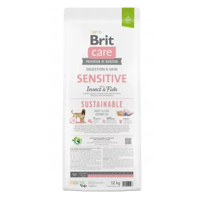 Сухий корм для собак Brit Care Dog Sustainable Sensitive з рибою та комахами 12 кг (172189)