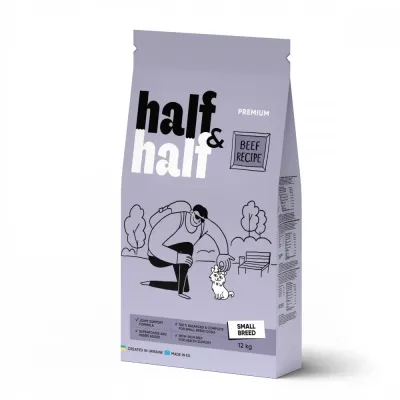 Сухой корм для собак мелких пород Half&Half Small Breed 12 кг с говядиной (20734) Сухой корм для собак мелких пород Half&Half Small Breed 12 кг с говядиной (20734)