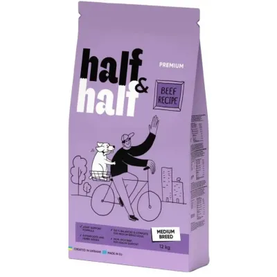 Сухой корм для собак средних пород Half&Half Medium Breed с говядиной 2 кг (20758) Сухой корм для собак средних пород Half&Half Medium Breed с говядиной 2 кг (20758)