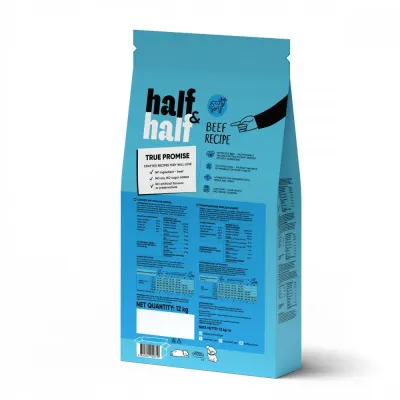 Сухий корм для цуценят всіх порід Half&Half Puppy з яловичиною 12 кг (20710)