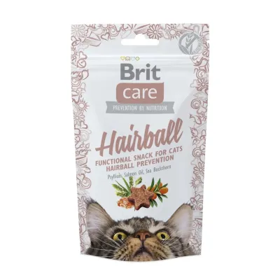 Ласощі для кішок Brit Care Functional Snack Hairball для виведення вовни 50 г (111265/1395)