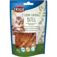 Ласощі для кішок Trixie Premio Catnip Chicken Bites шматочки з курячою грудкою та котячою м'ятою 50 г (42742)