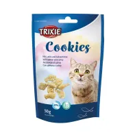 Лакомство для кошек Trixie Cookies печенье с лососем и кошачьей мятой 50 г (42743)