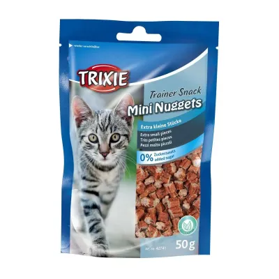 Ласощі для кішок Trixie Trainer Snack Mini Nuggets з тунцем та куркою 50 г (42741)