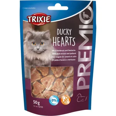 Ласощі для кішок Trixie Premio Hearts серця з качкою та рибою 50 г (42705)
