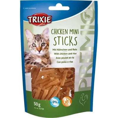 Лакомство для кошек Trixie Premio Mini Sticks минипалочки с курицей и рисом 50 г (42708)