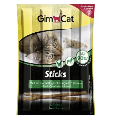 Лакомство для кошек GimCat Sticks Lamb and Poultry ягненок и курица 4 шт (G-420912 420523 420820)