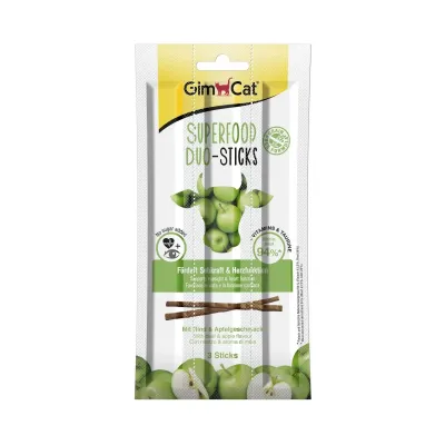 Ласощі для кішок GimCat Superfood Duo-Sticks з яловичиною та яблуком 3 шт (G-420950 420561)