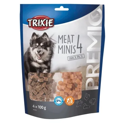Лакомство для собак Trixie Premio Meat Minis с курицей уткой говядиной и бараниной 4х100 г (31852)