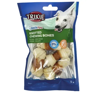 Лакомство для собак Trixie Denta Fun кость для зубов с курицей 5 см 70 г 5 шт (31321)