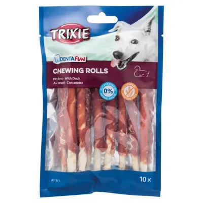 Лакомство для собак Trixie Denta Fun палочка с уткой 12 см 80 г 10 шт (31371)