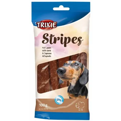 Ласощі для собак Trixie Stripes з ягнятком 100 г (31772)