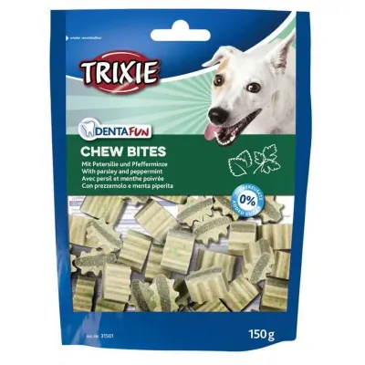 Ласощі для собак Trixie Denta Fun Chew Bites з петрушкою та м'ятою 150 г (31501)