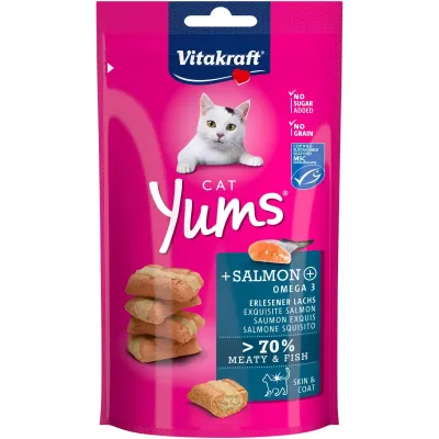 Лакомство для кошек Vitakraft Yums с лососем и Омега-3 40 г (28823)