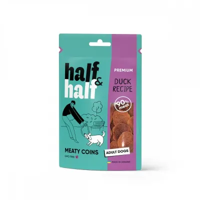 Лакомство для собак Half&Half Meaty Coins Adult 100 г со вкусом утки (31823)