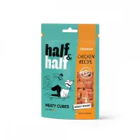 Ласощі для собак Half&Half Meaty Cubes Adult 100 г зі смаком курки (31793) Ласощі для собак Half&Half Meaty Cubes Adult 100 г зі смаком курки (31793)