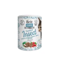 Ласощі для кішок Brit Care Cat Snack Superfruits Insect з комахами 100 г (100652)