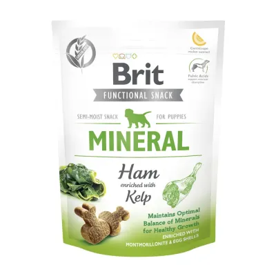 Лакомство для щенков Brit Functional Snack Mineral Ham для здорового роста 150 г (111423)