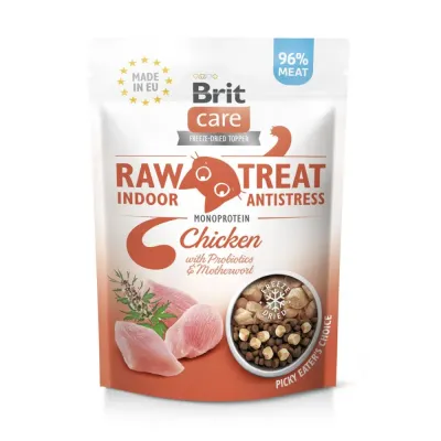 Лакомство для кошек Brit Raw Treat Indoor&Antistress для живущих в помещении 40 г (112189)