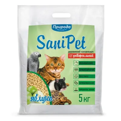 Наполнитель для туалета Природа SaniPet Яблоко 5 кг (PR240794)