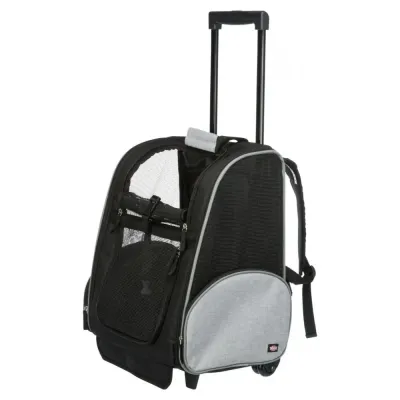 Сумка-рюкзак для животных Trixie T-Bag Trolley на колёсах до 8 кг 32х45х25 см Черно-серый (2880)