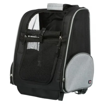 Сумка-рюкзак для тварин Trixie T-Bag Trolley на колесах до 8 кг 32х45х25 см Чорно-сірий (2880)