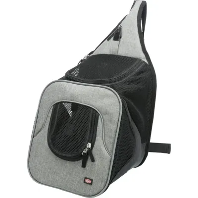 Сумка-перенесення для маленьких тварин Trixie Savina Front Carrier 30x33x26 см до 10 кг Чорно-сірий (28941)