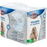 Підгузки для собак дівчаток Trixie М 32-48 см Білий 12 шт (23633)