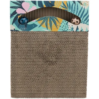 Когтеточка для кошек Trixie с двумя шариками и кошачьей мятой 38х5х30 см Разноцветный (48006)