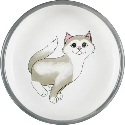 Миска для кота Trixie 300 мл 15 см Серый (24784) Миска для кота Trixie 300 мл 15 см Серый (24784)
